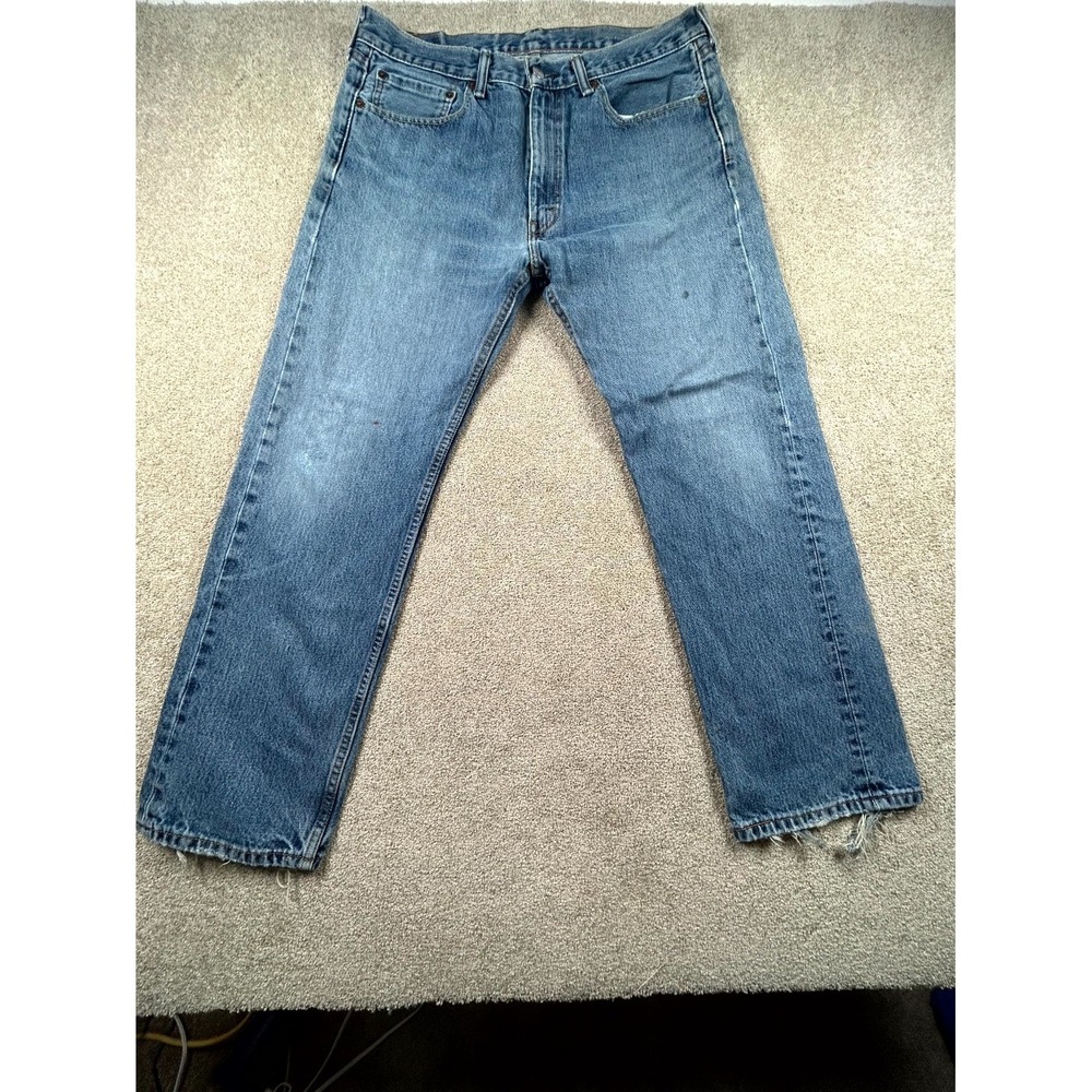 Levis 505 Jeans Mens 36x30 Blue Denim Regular Fit‎ Straight Leg Everyday Wear